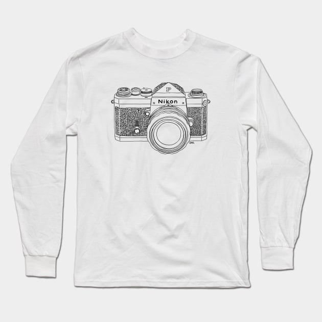 Nikon F Long Sleeve T-Shirt by christinelemus